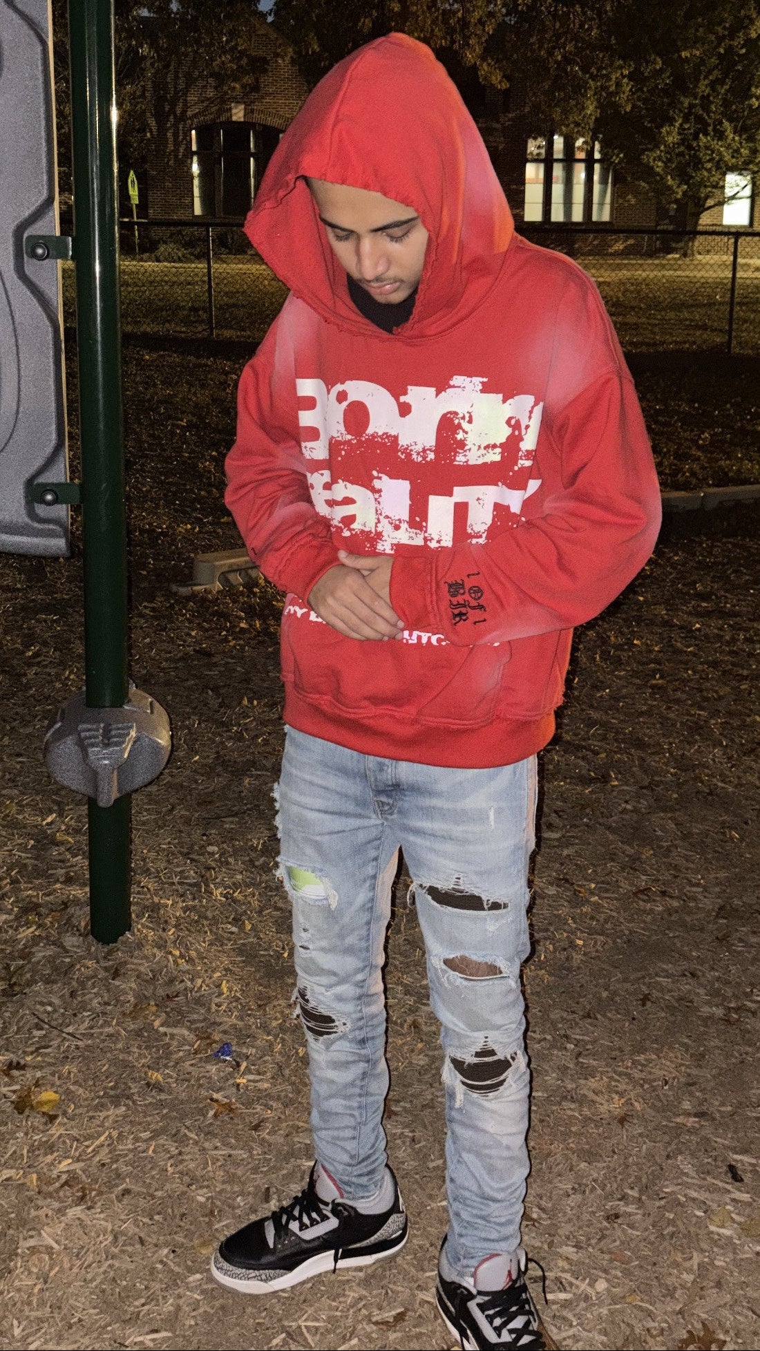 BIR CHERRY BLOSSOM HOODIE - RED